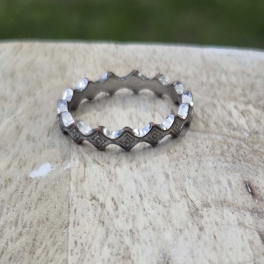 Silver Diamond Eternity Band